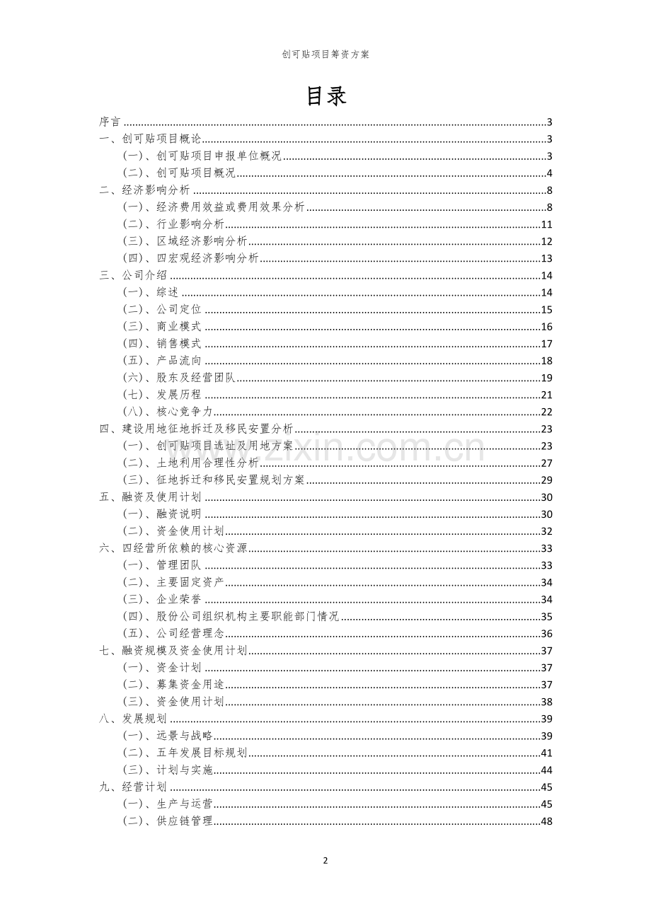 创可贴项目筹资方案.docx_第2页