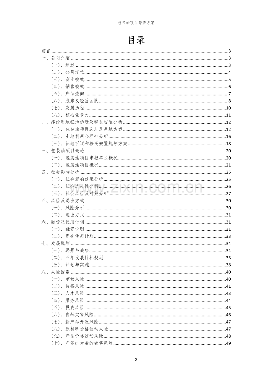 包装油项目筹资方案.docx_第2页