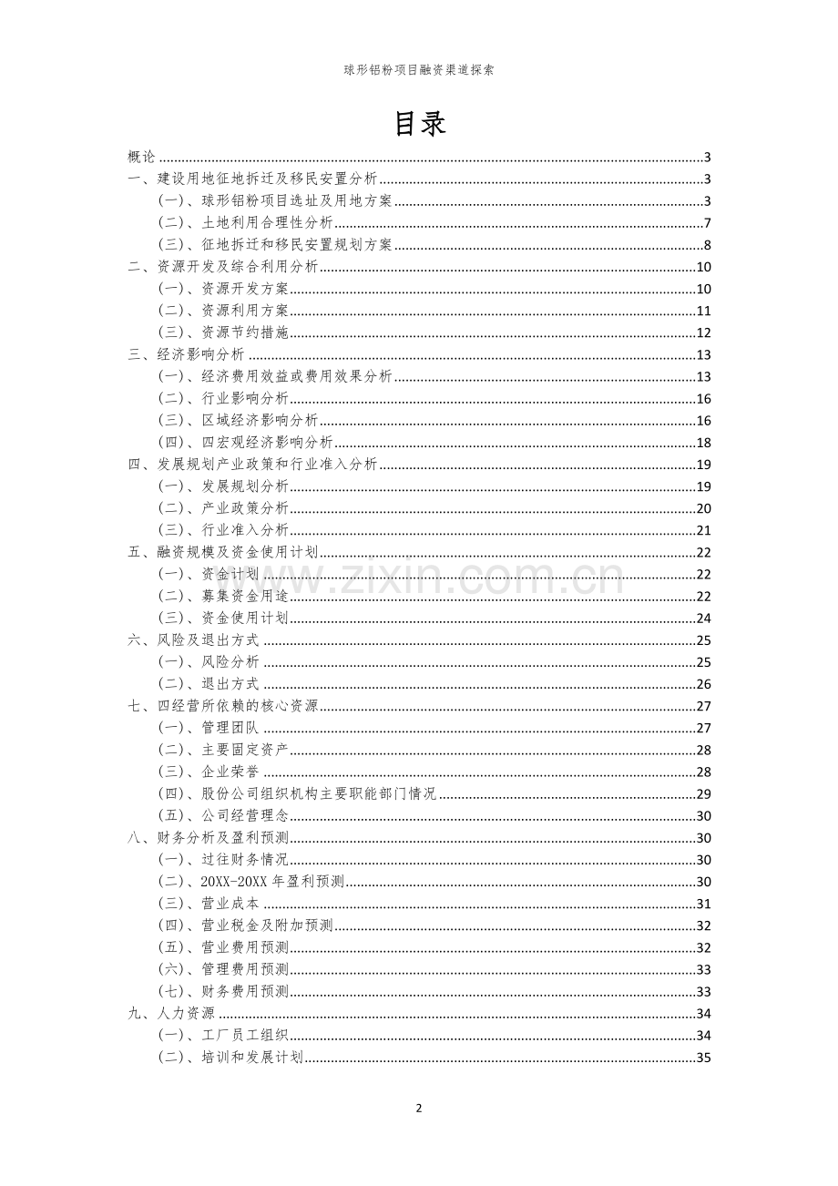 球形铝粉项目融资渠道探索.docx_第2页