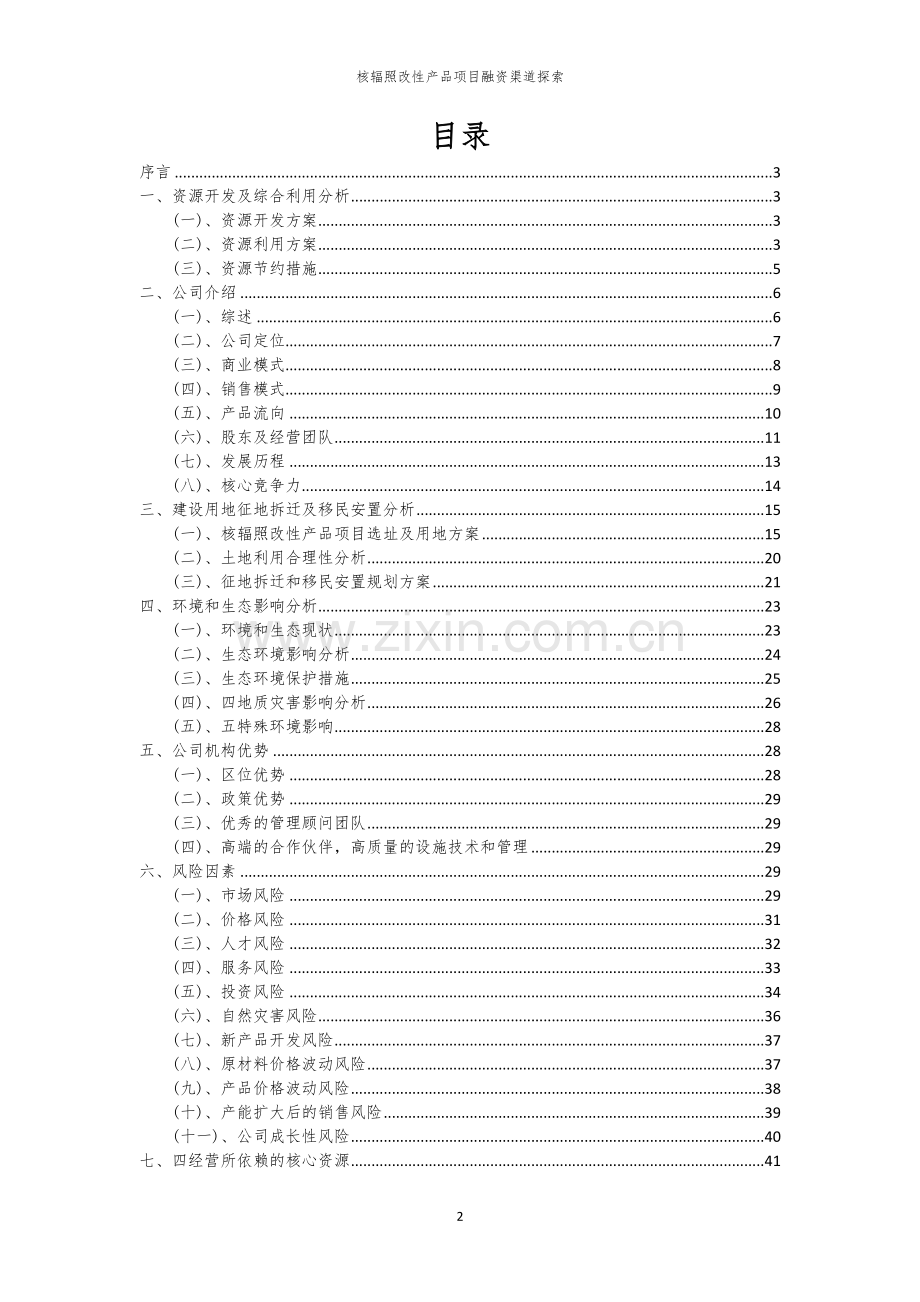 核辐照改性产品项目融资渠道探索.docx_第2页
