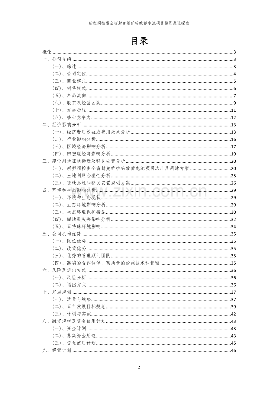 新型阀控型全密封免维护铅酸蓄电池项目融资渠道探索.docx_第2页