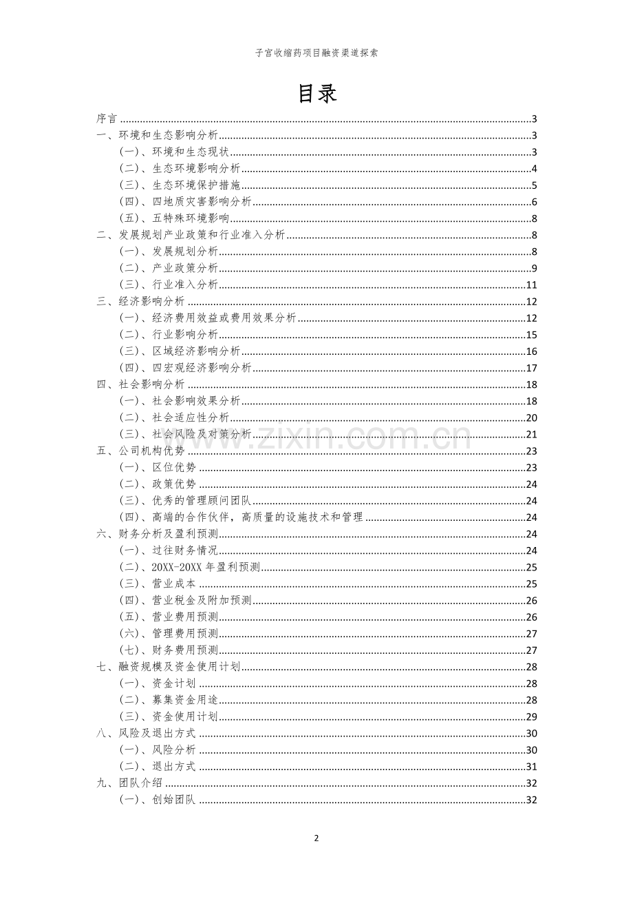 子宫收缩药项目融资渠道探索.docx_第2页