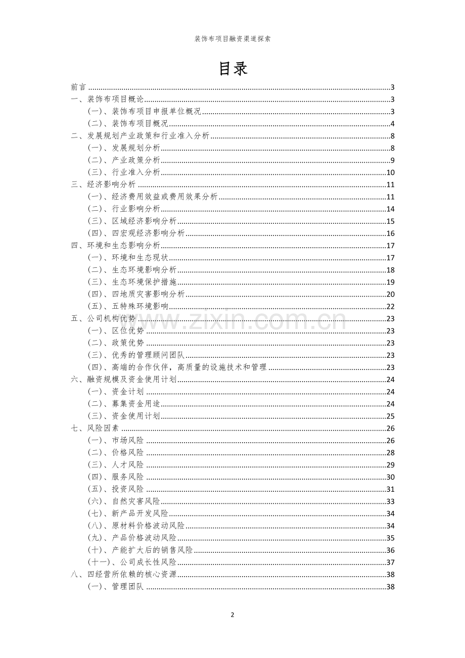 装饰布项目融资渠道探索.docx_第2页