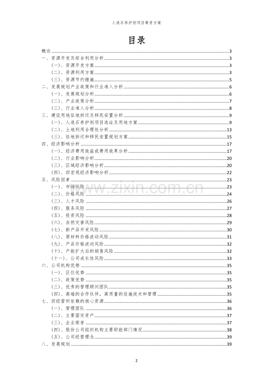 人造石养护剂项目筹资方案.docx_第2页