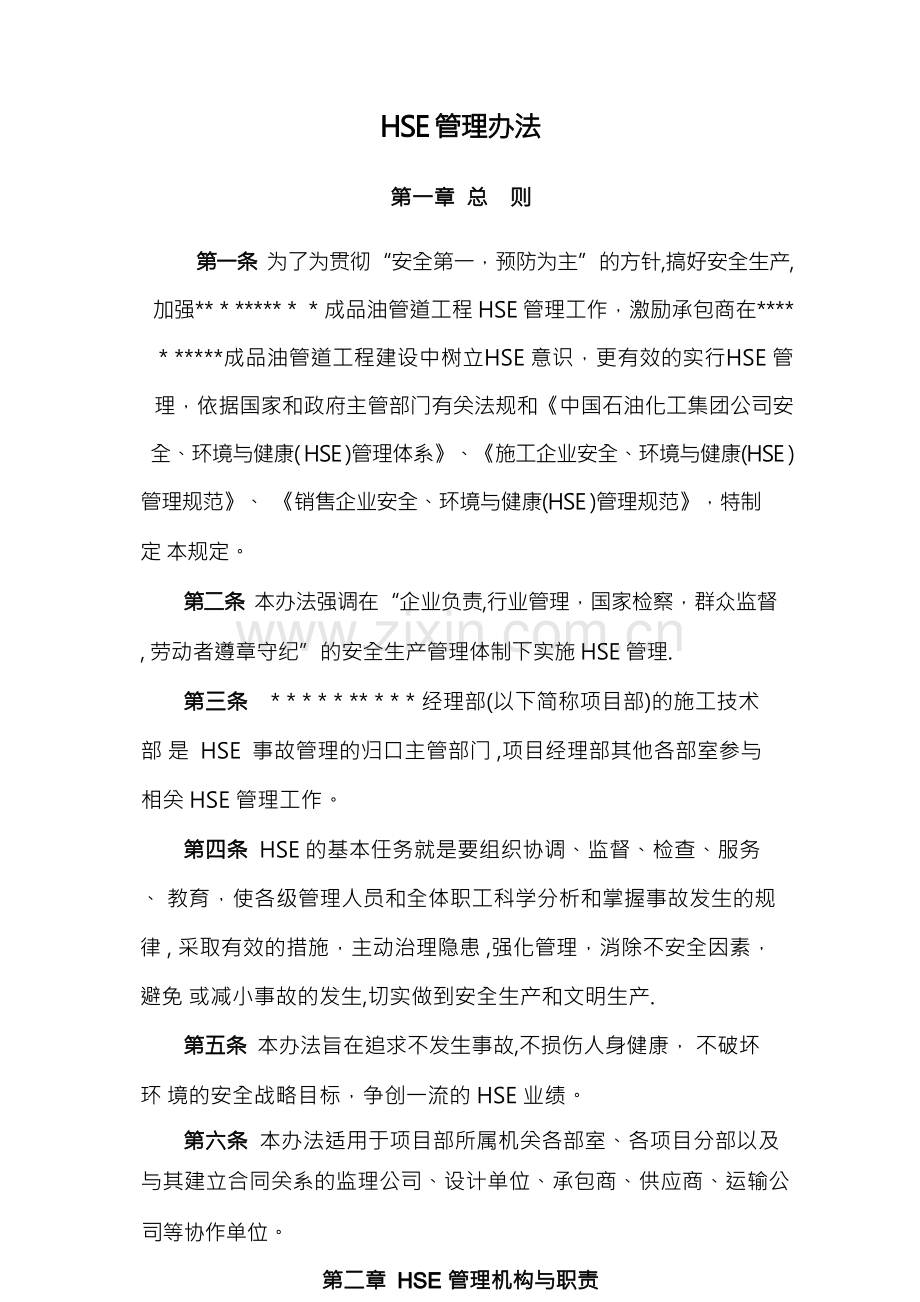 HSE管理办法.docx_第1页