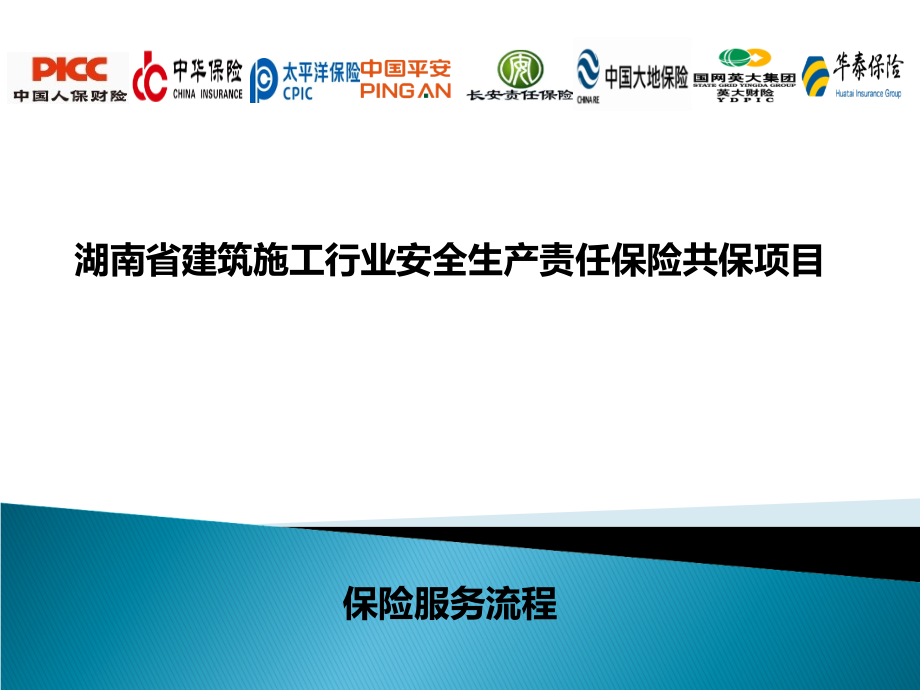 安全生产责任保险共保项目保险服务流程培训V.ppt_第1页