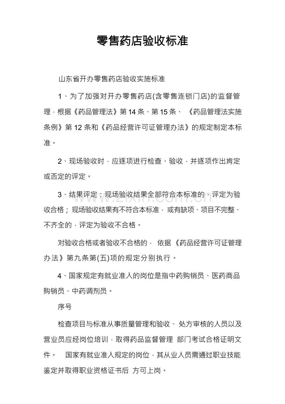 零售药店验收标准.docx_第1页