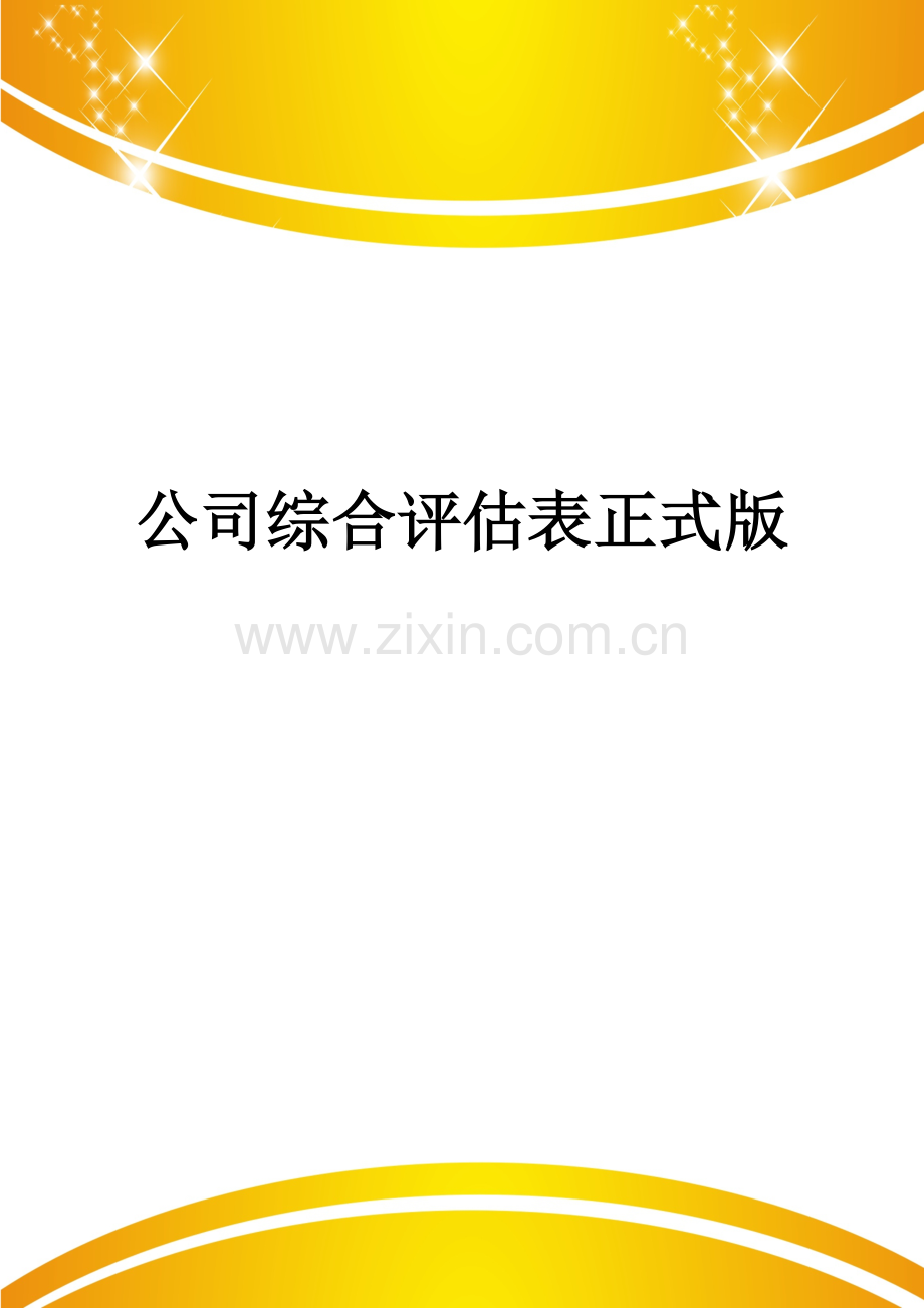 公司综合评估表.doc_第1页