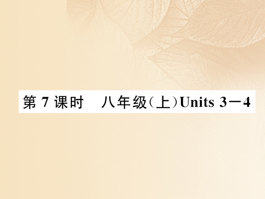 2019届浙江专版中考英语特训总复习第一部分教材知识梳理篇第7课时八上Units3-4讲义材料.ppt_第1页