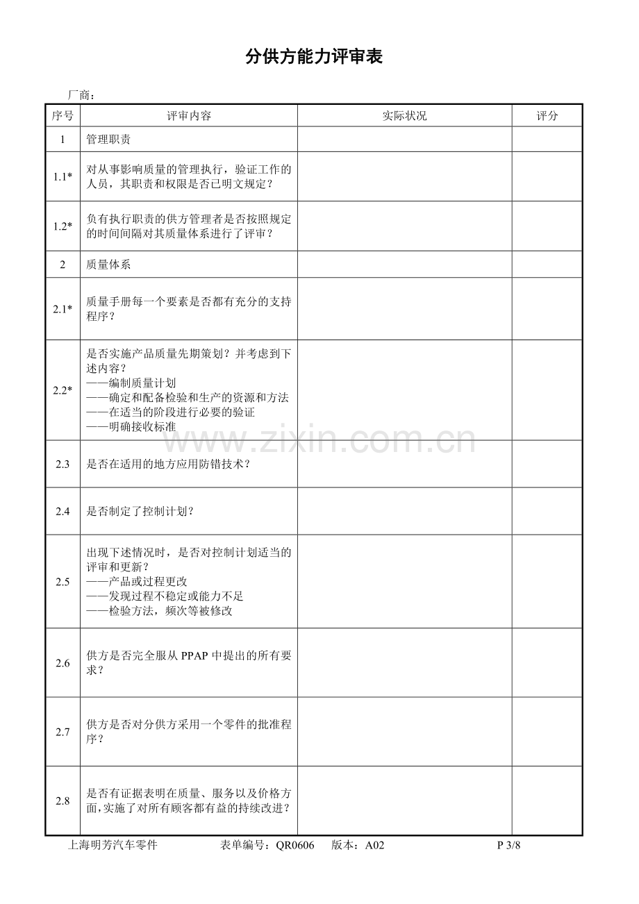 分供方质量能力评审表.doc_第1页