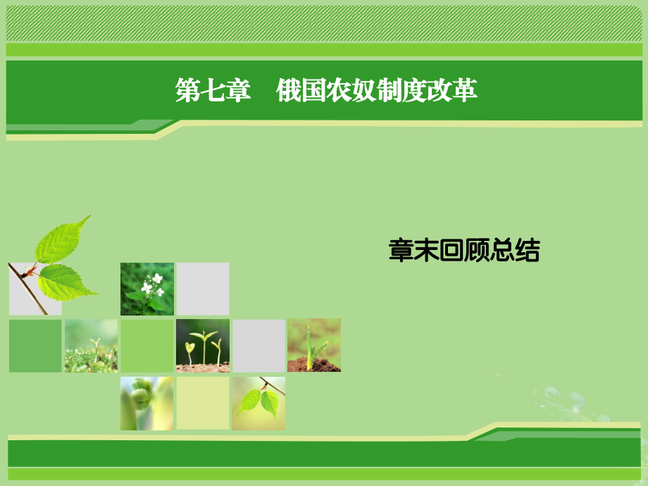 高中历史第七章俄国农奴制度改革章末回顾总结课件北师大版选修.ppt_第1页