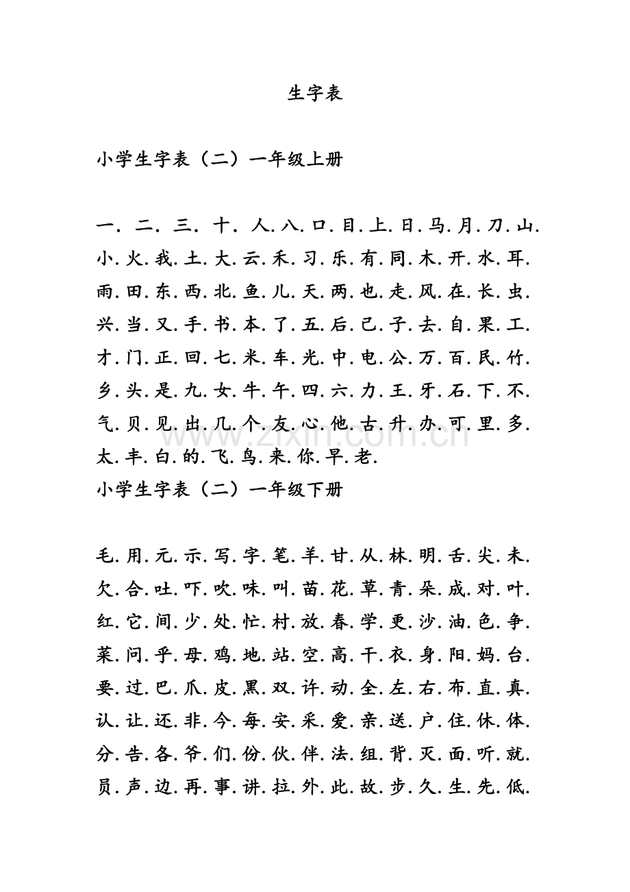 语文S版小学语文册生字表二.doc_第2页