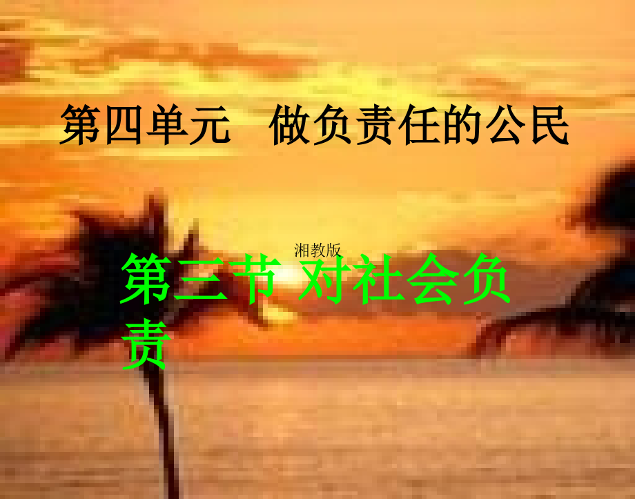 政治八年级上册湘教版对社会负责课件.ppt_第1页