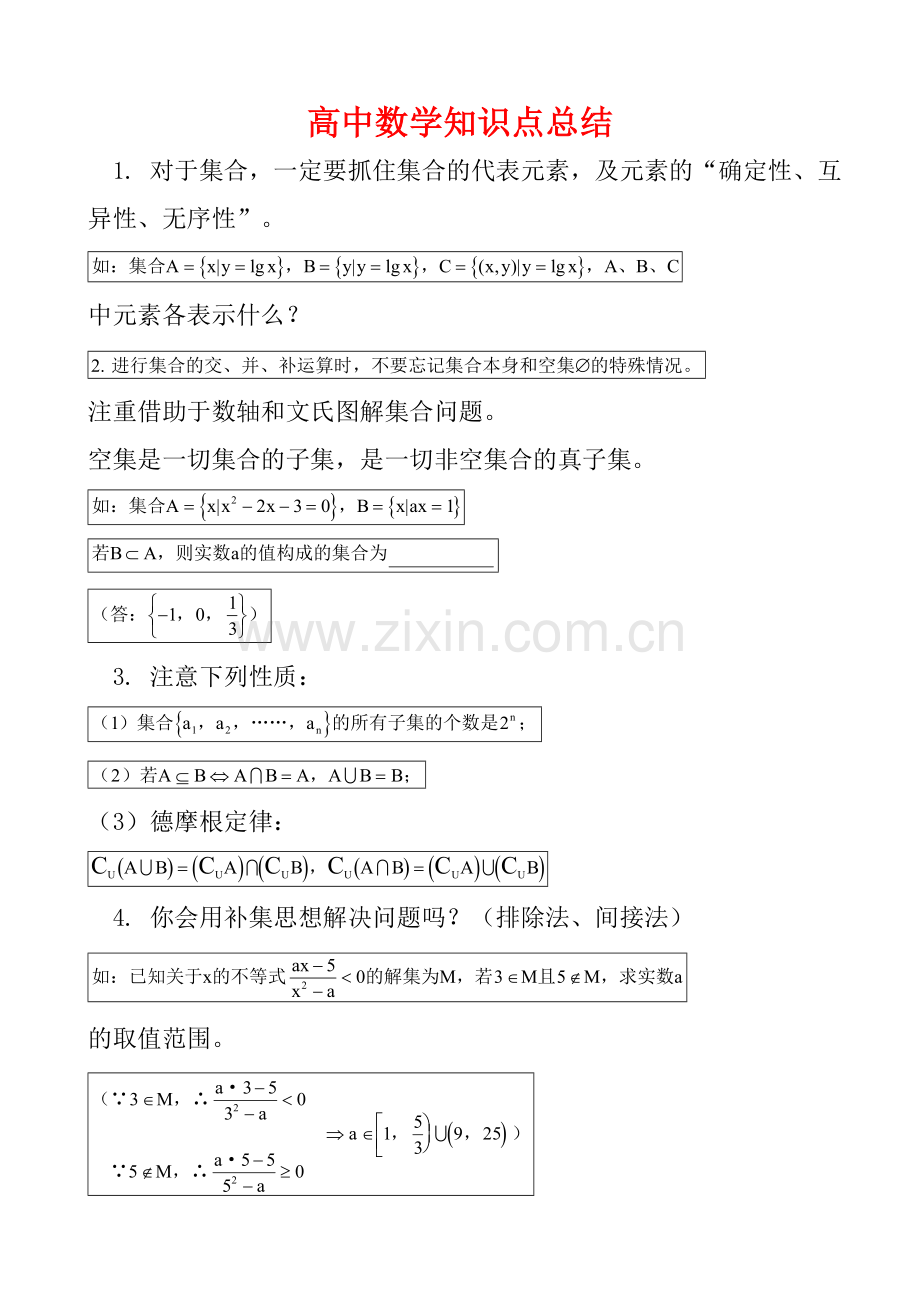 上海市高中数学知识点总结.doc_第1页