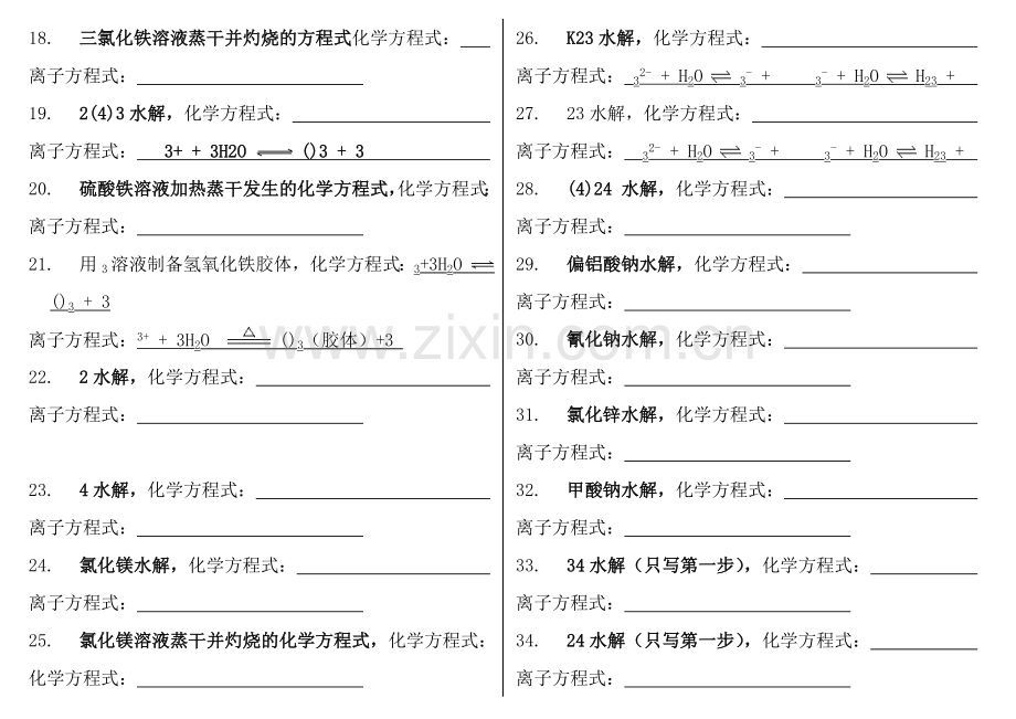 盐类水解方程式复习资料自己总结.doc_第2页