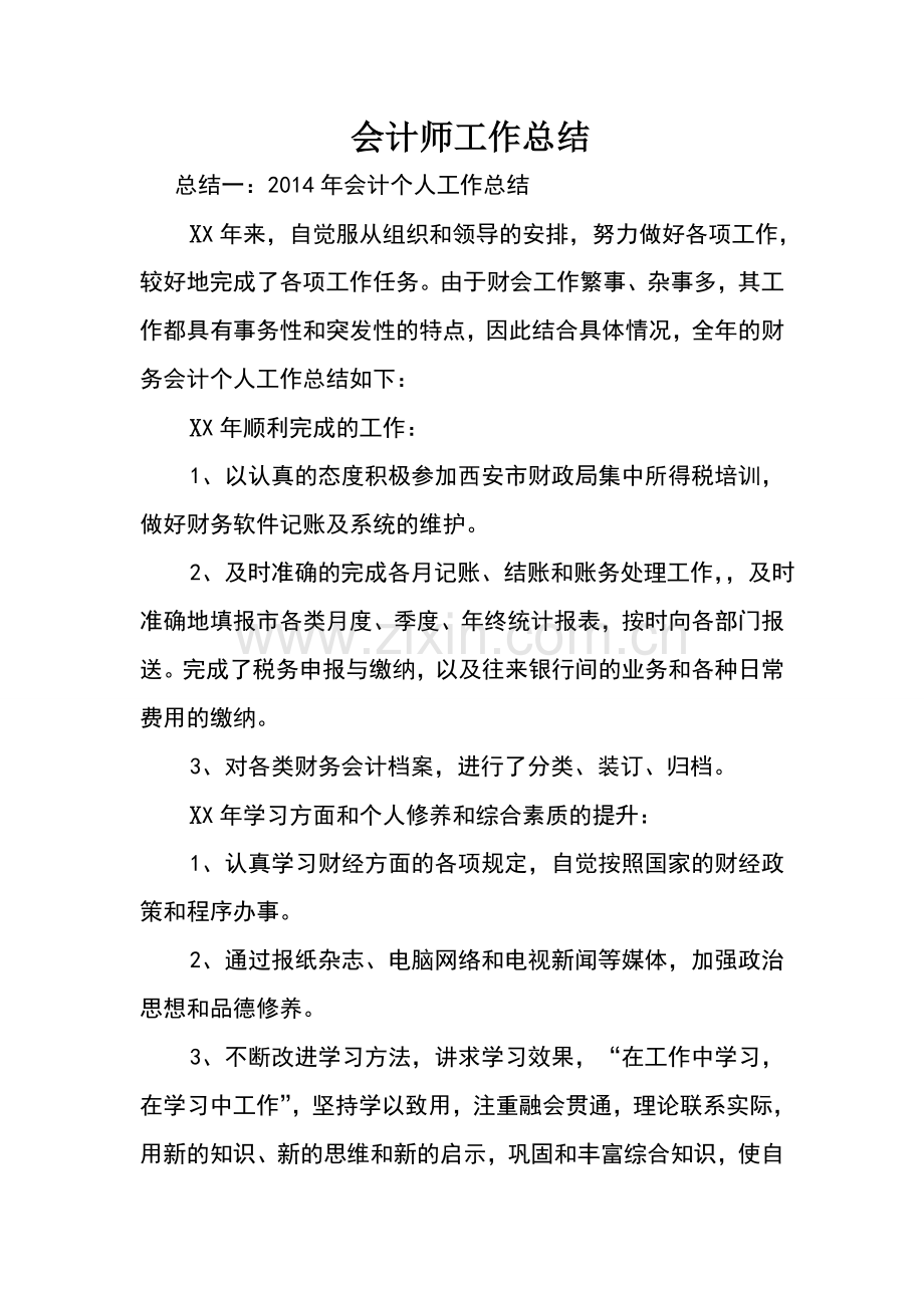 会计师工作总结.doc_第1页