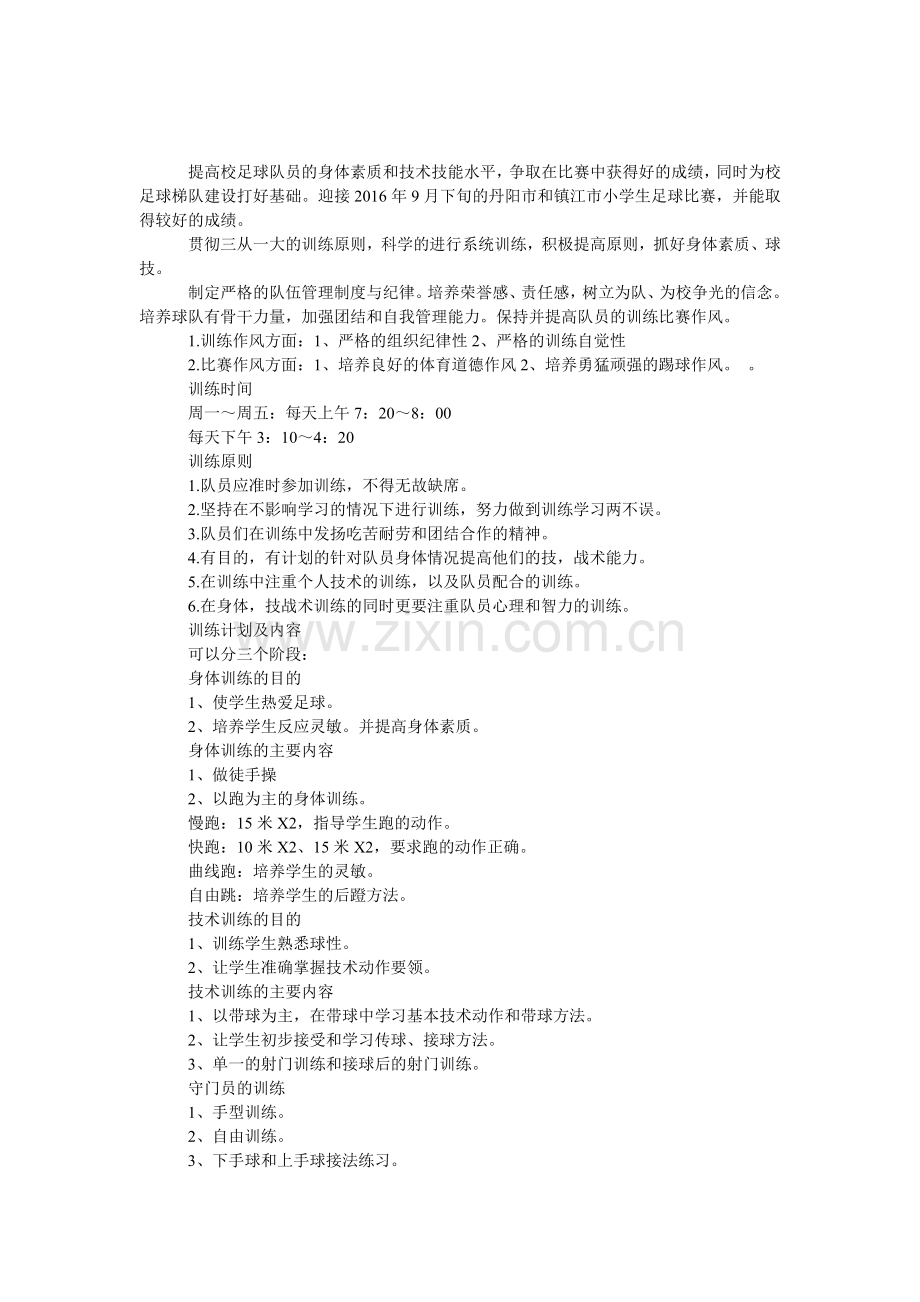 安城小学足球训练计划范文.doc_第1页
