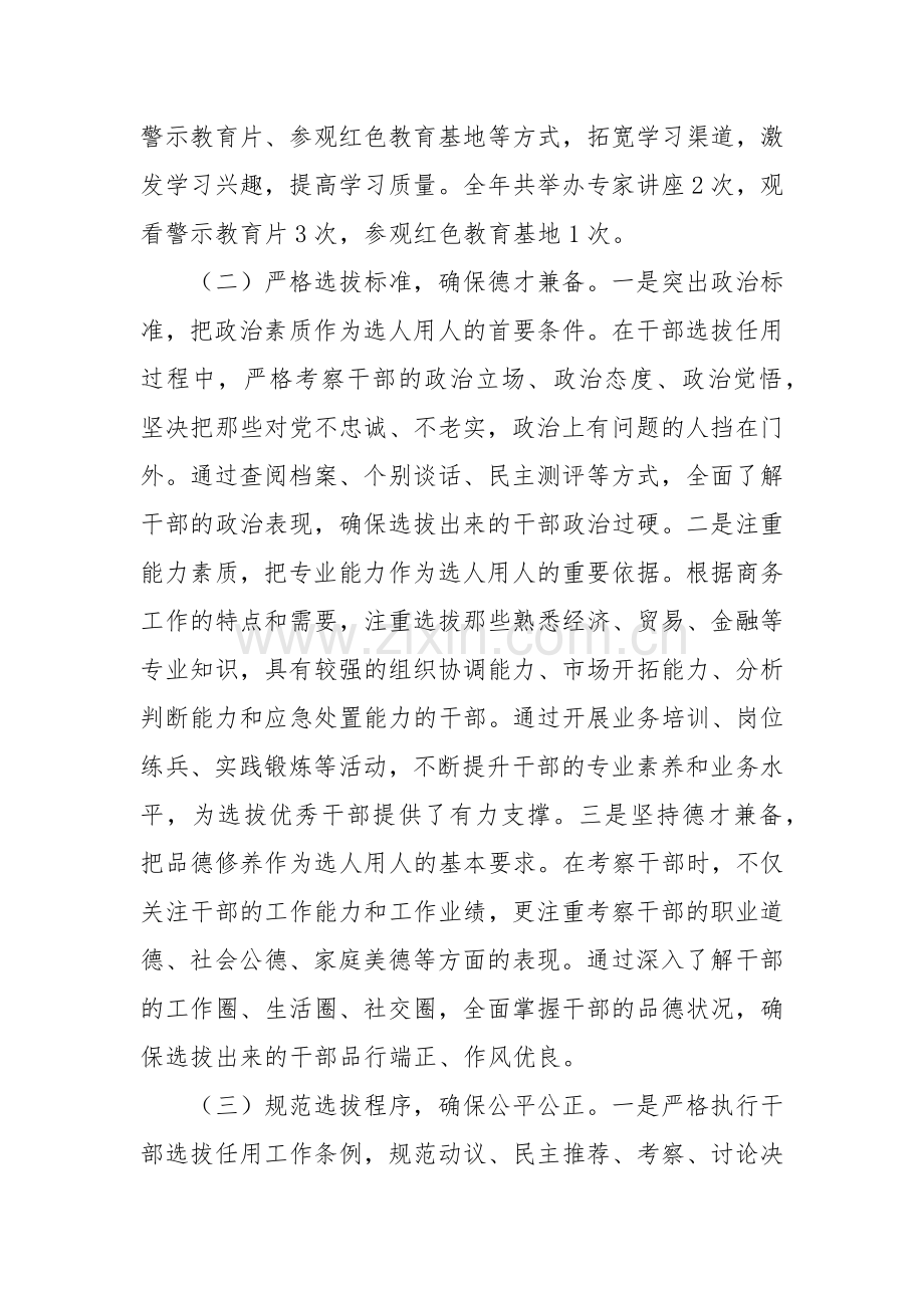 市商务局党组2024年选人用人工作专项报告.docx_第2页