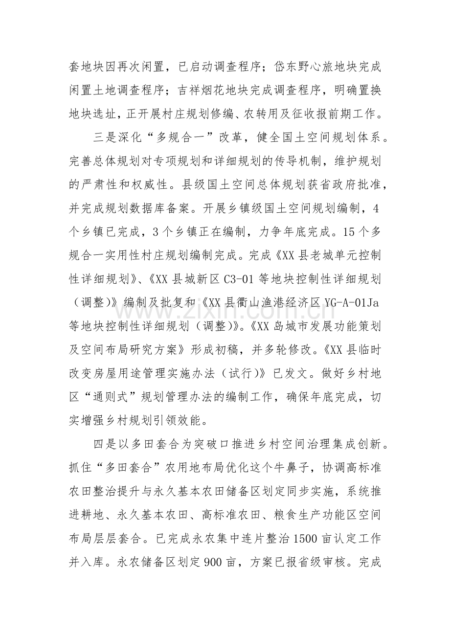 XX县自然资源和规划局2024年改革工作总结和2025年改革工作计划.docx_第2页