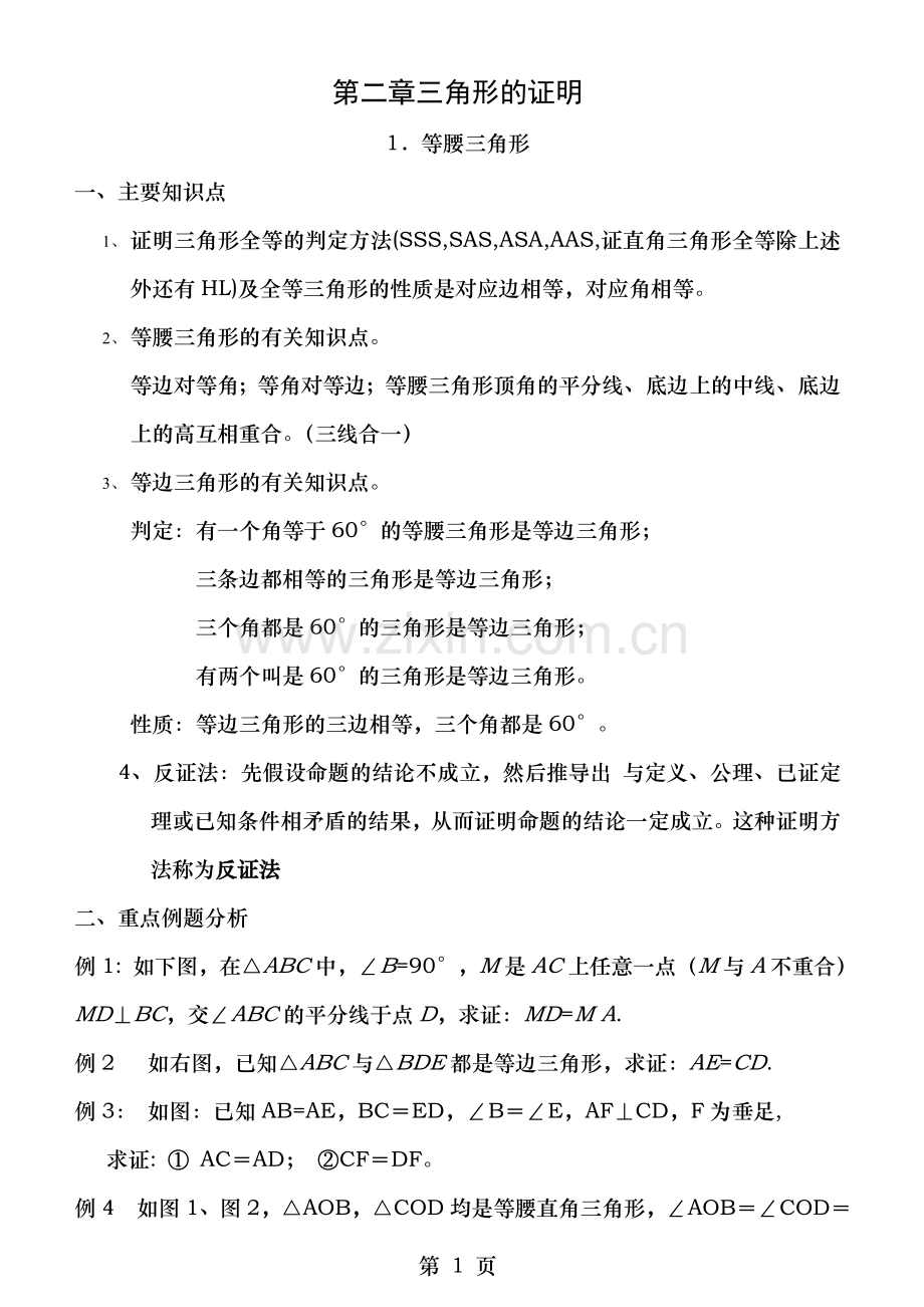 三角形的证明经典讲义.doc_第1页