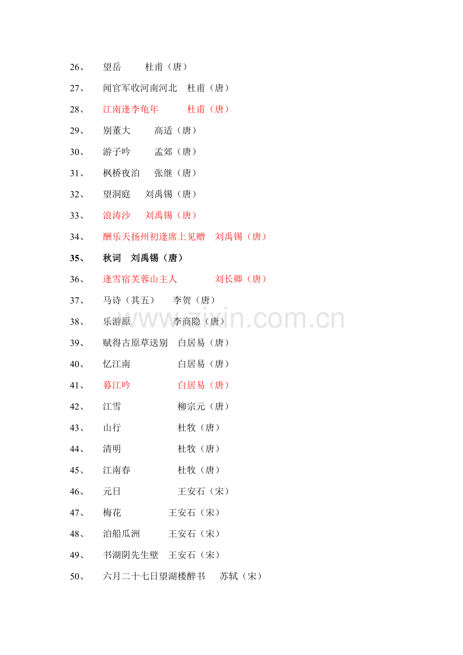 2022年小升初古诗词积累.doc_第2页