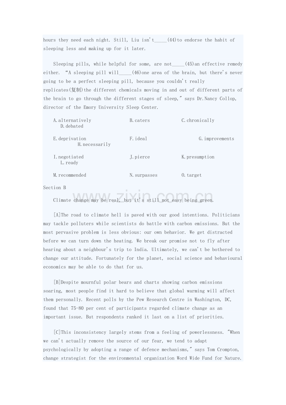 2022年12月英语六级真题预测卷第一套含答案.docx_第2页