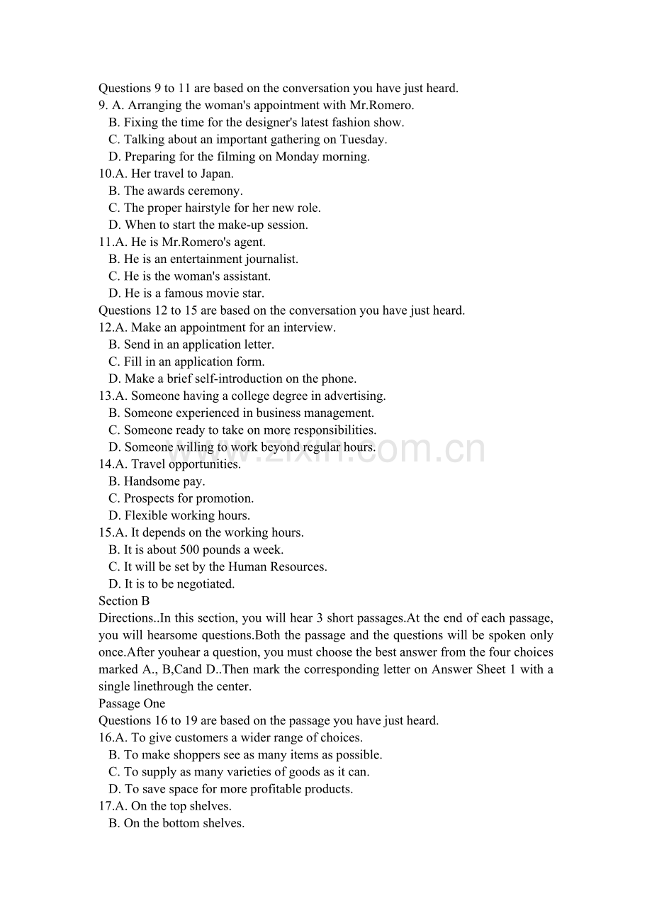 2022年12月英语四级考试真题预测第三套带详解.docx_第2页