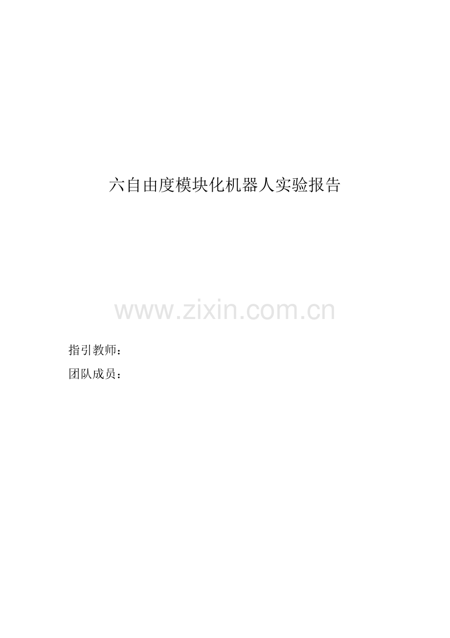 2022年六自由度模块化机器人实验报告.doc_第1页