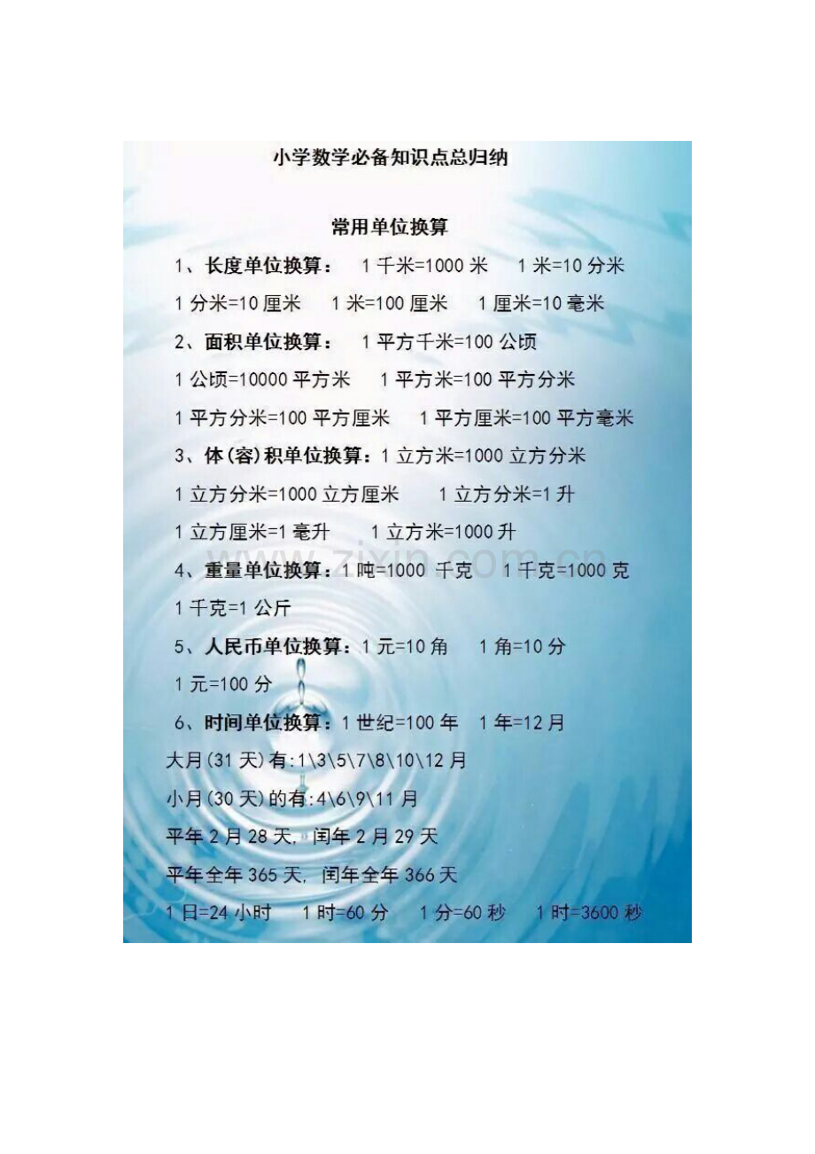 2022年小学数学必备知识点归纳.docx_第1页