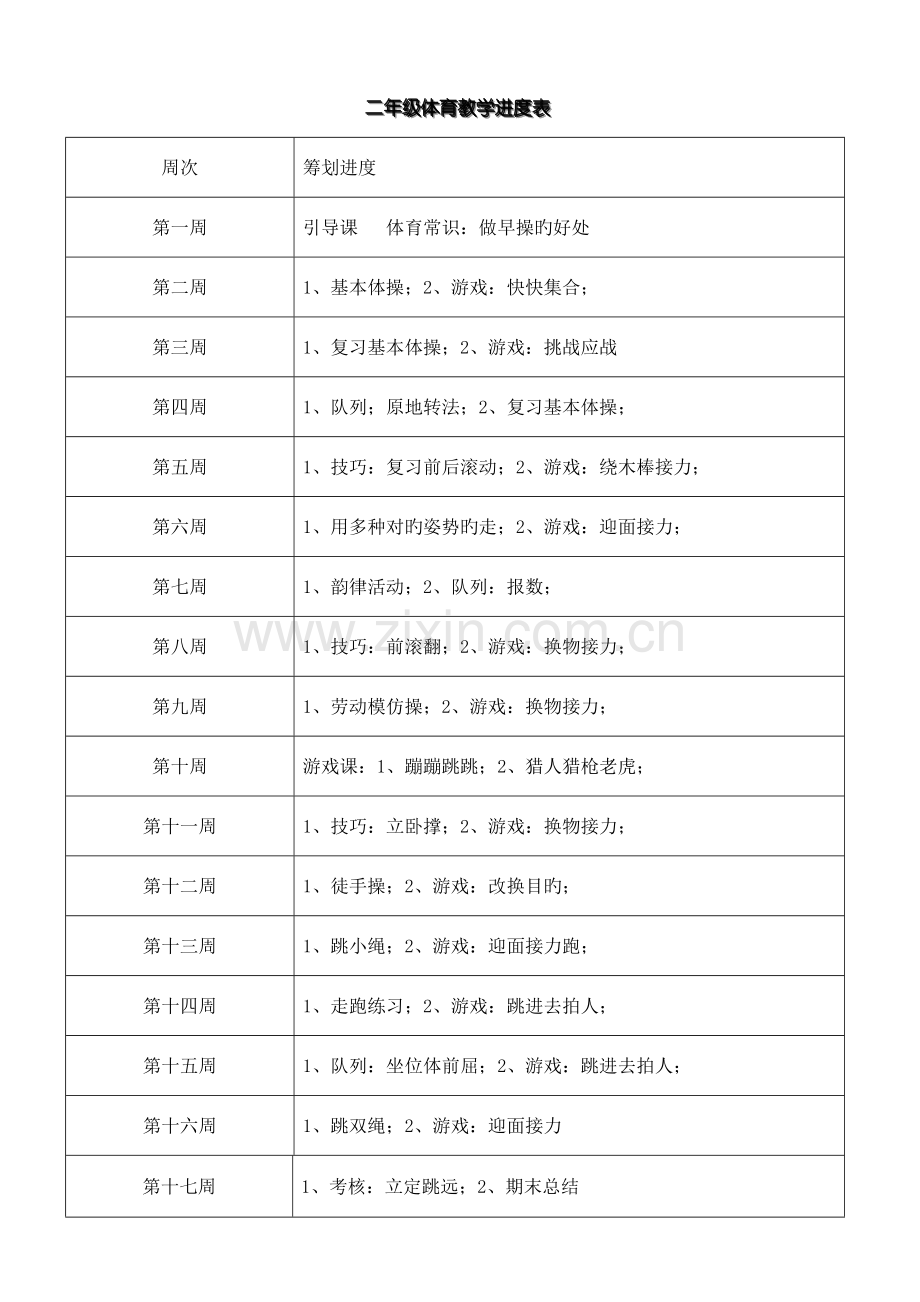 2022年小学二年级体育全套教案新版.doc_第1页