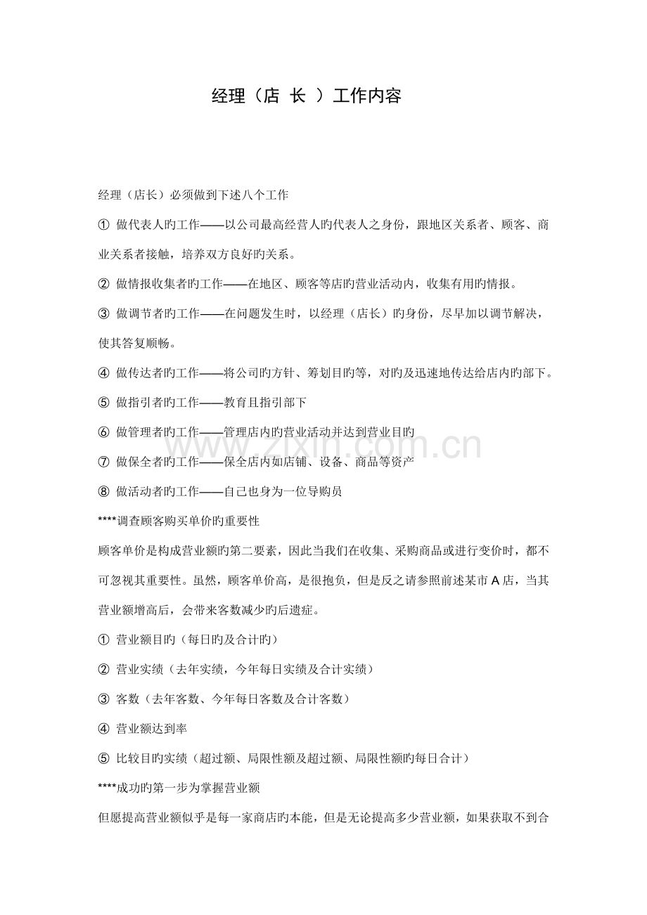 床品店经理店长工作标准手册.doc_第1页