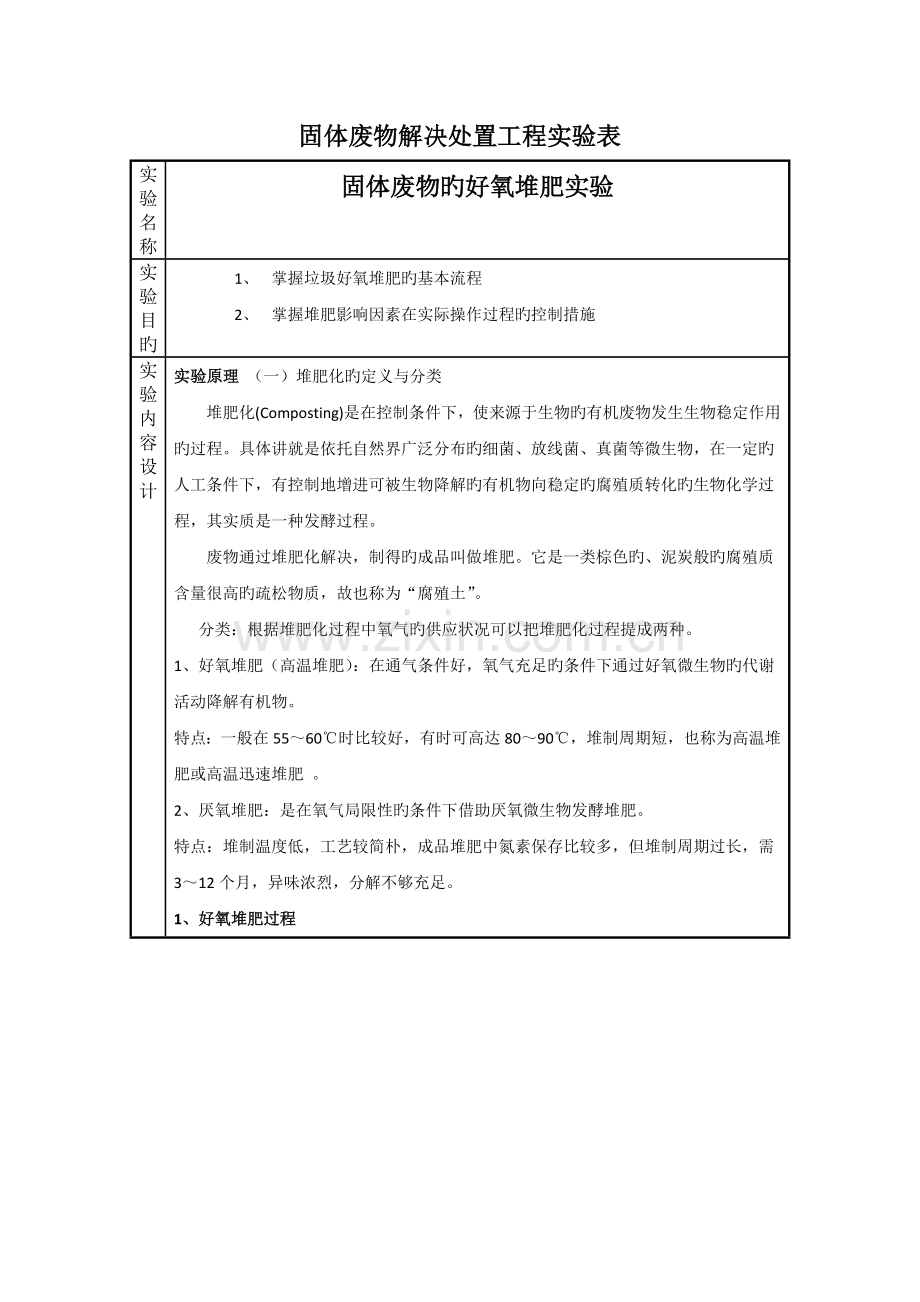 2022年实验报告好氧堆肥.docx_第1页