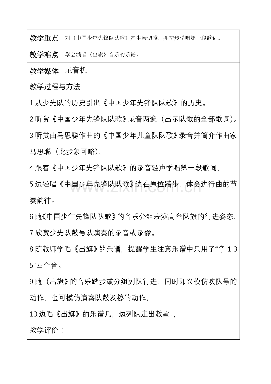 人教版二年级下册音乐教案(表格局).doc_第2页