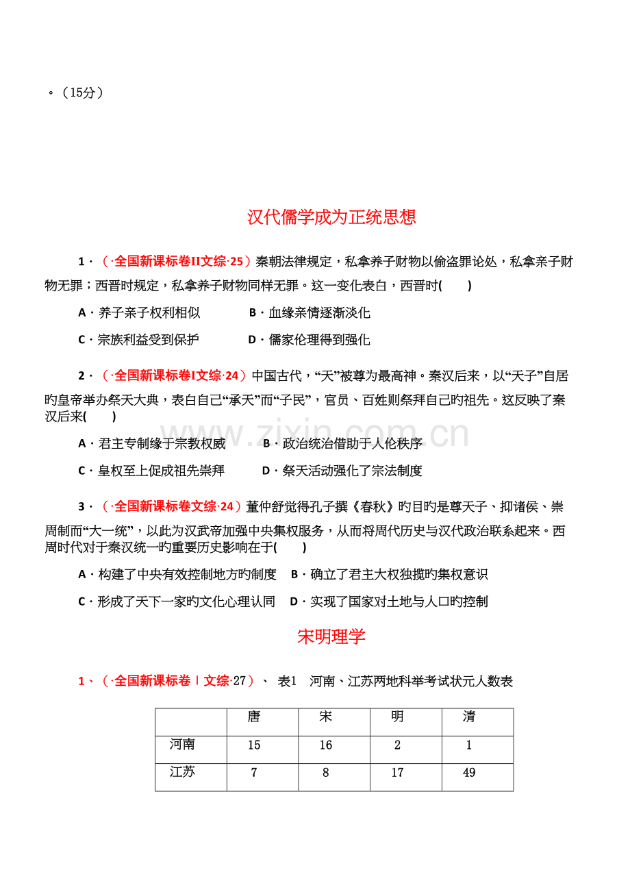 2022年中国古代思想文化真题预测.docx_第2页