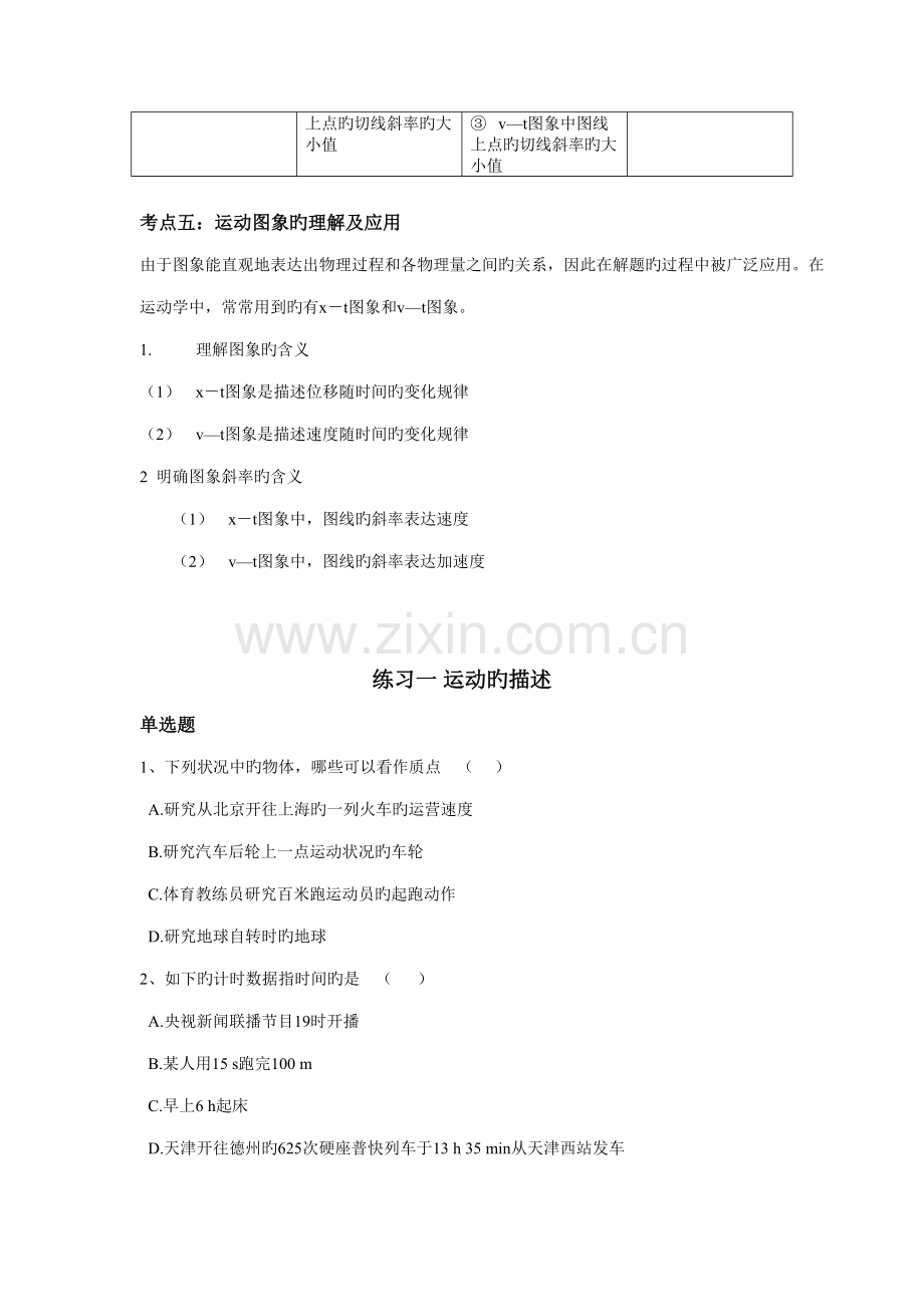 2022年高中必修一物理·知识点习题及答案.doc_第2页