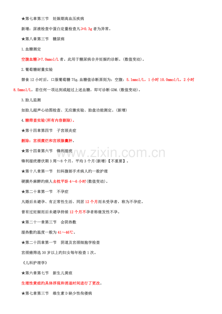 2022年主管护师考试教材变动情况汇总已.doc_第2页