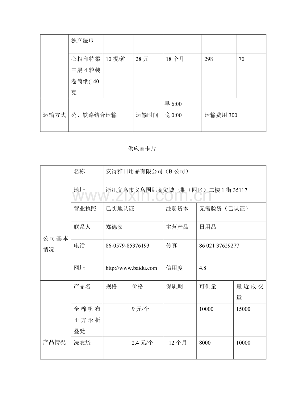 刘路 实训项目四选择供应商.doc_第2页