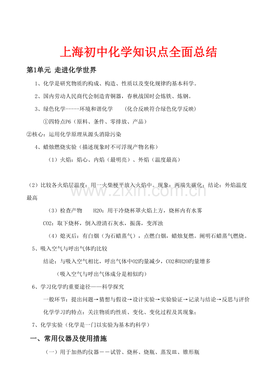 2022年上海初中化学知识点总结.doc_第1页