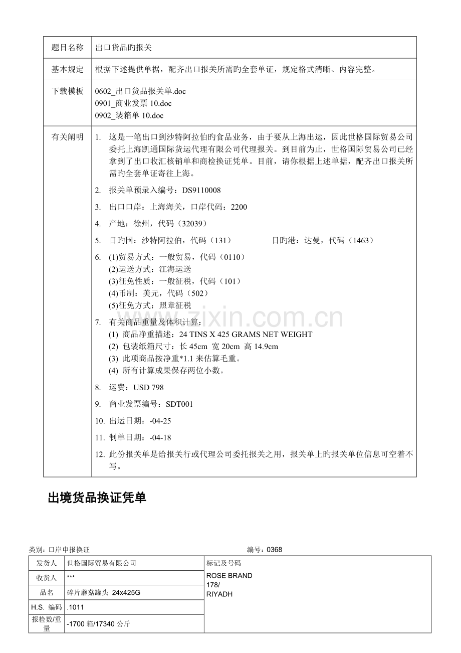 2022年制全套报关单据.doc_第1页