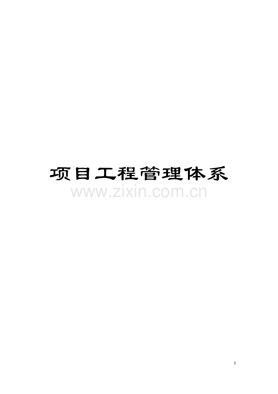 项目工程管理体系模板.doc_第1页