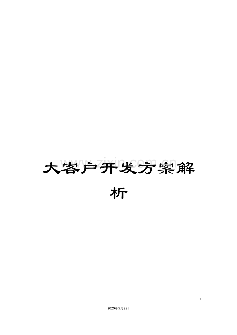 大客户开发方案解析.doc_第1页
