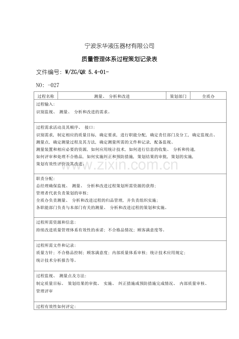 质量管理表格策划表测分改模板.doc_第2页