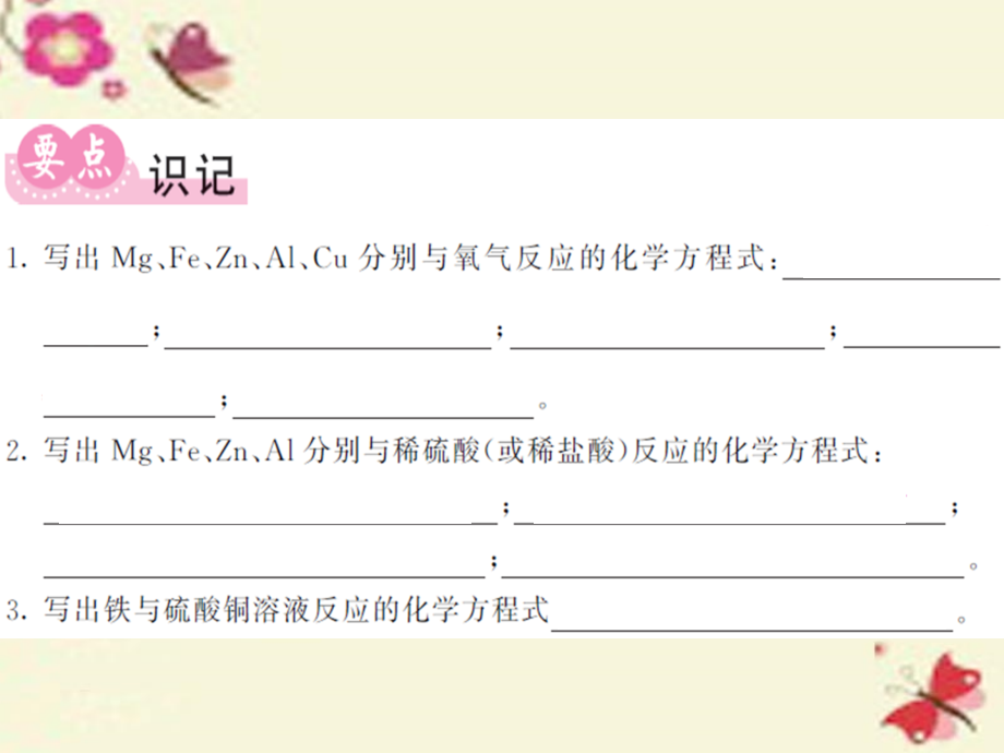 九年级化学全册第5章金属的冶炼与利用基础实验4常见金属的性质课件沪教版.ppt_第2页