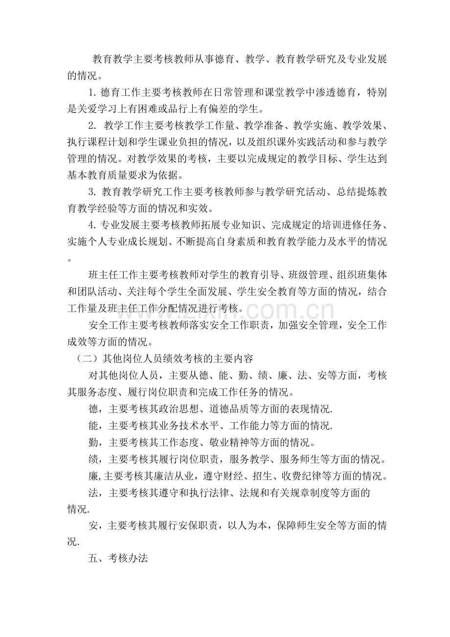 中学奖励性绩效考核分配方案.docx_第2页