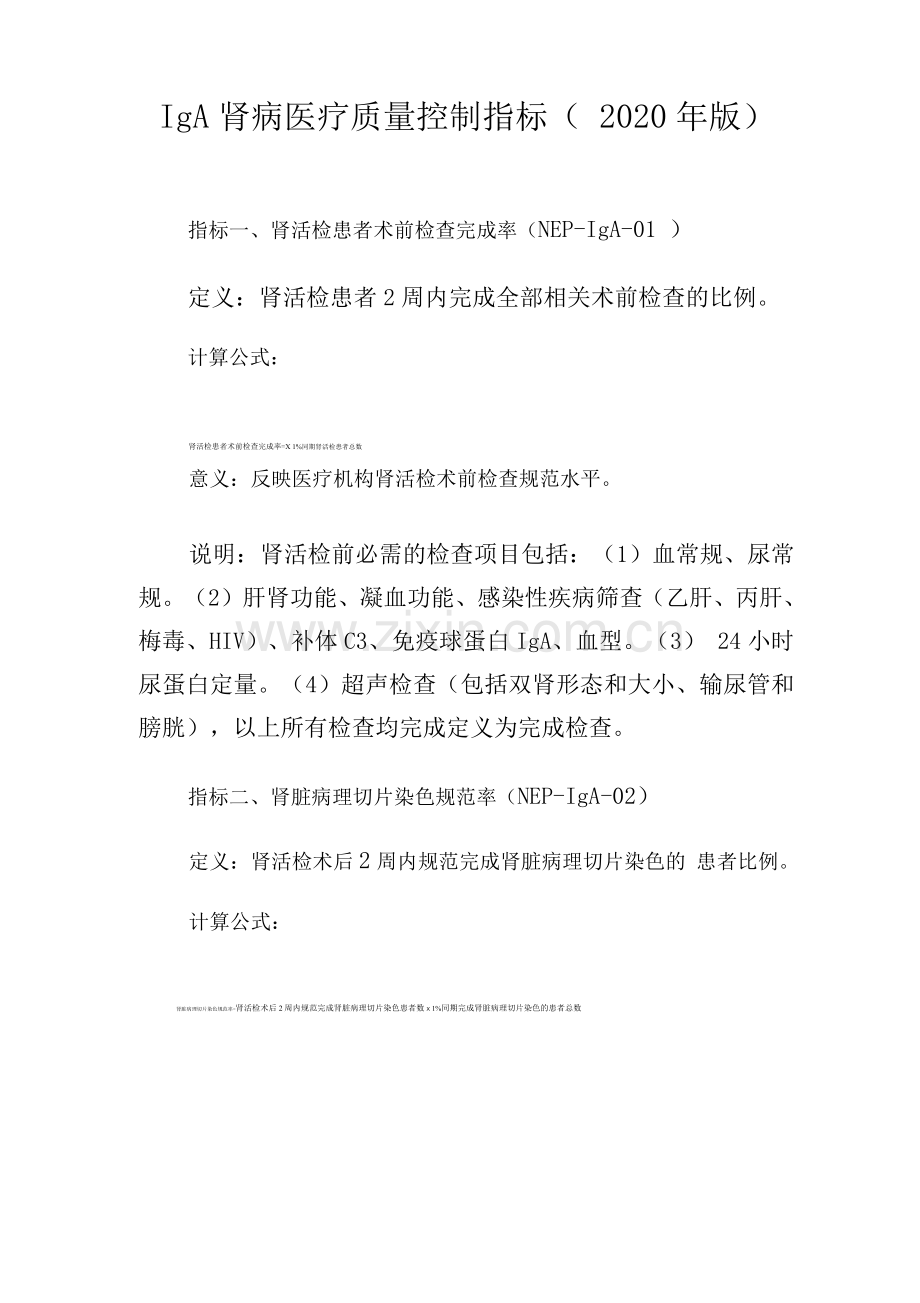 IgA肾病医疗质量控制指标(2020年版).docx_第1页