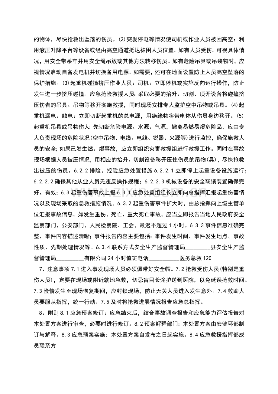 起重伤害事故现场处置方案(参考).docx_第2页