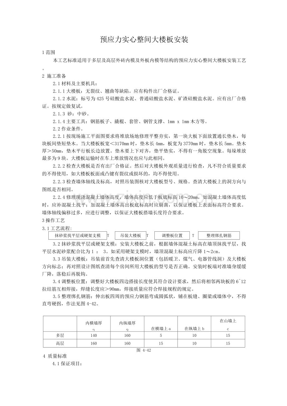 预应力实心整间大楼板安装工艺.docx_第1页