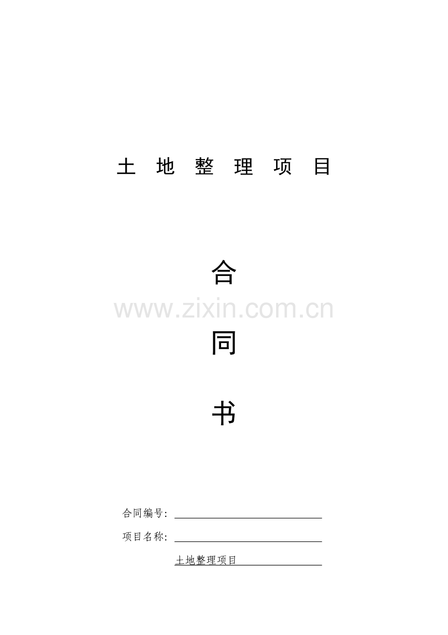 土地整理可研合同范本.doc_第1页