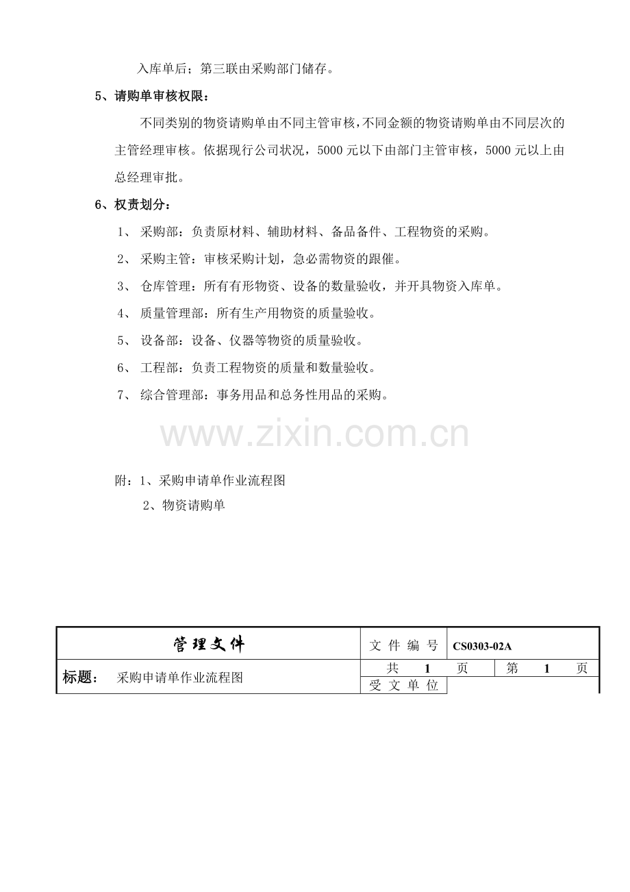 物资请购管理程序与规定-采购申请单的说明与使用流程图.docx_第2页