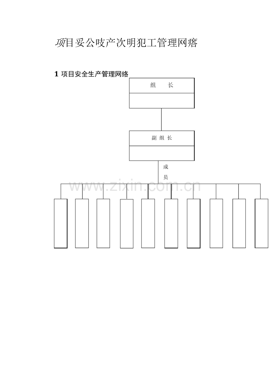 项目安全生产文明施工管理网络.docx_第1页